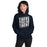 Woman wearing Klein Collins High School Tigers Navy Classic Unisex Hoodie 223