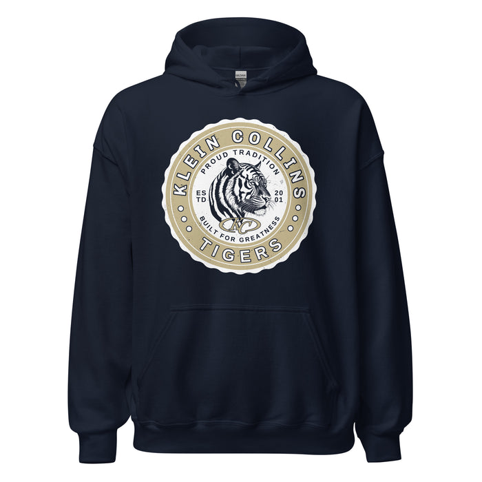 Klein Collins High School Tigers Navy Classic Unisex Hoodie 216