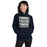 Woman wearing Klein Collins High School Tigers Navy Classic Unisex Hoodie 235