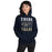 Woman wearing Klein Collins High School Tigers Navy Classic Unisex Hoodie 233