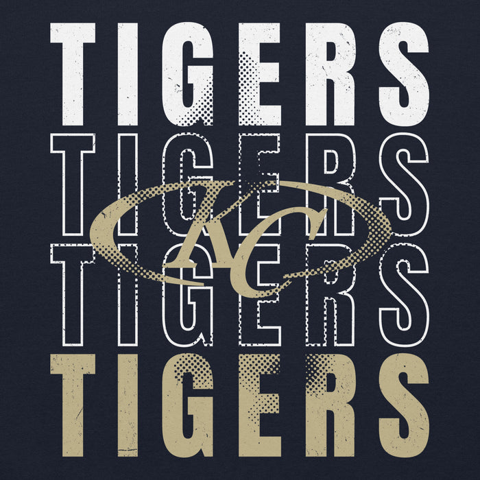 Close-up view of Klein Collins High School Tigers Navy Classic Unisex Hoodie 233