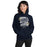 Woman wearing Klein Collins High School Tigers Navy Classic Unisex Hoodie 232