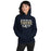 Woman wearing Klein Collins High School Tigers Navy Classic Unisex Hoodie 234