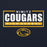 Close-up view of Nimitz High School Cougars Navy Blue Classic Unisex Hoodie 049