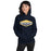 Woman wearing Nimitz High School Cougars Navy Blue Classic Unisex Hoodie 009