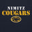 Close-up view of Nimitz High School Cougars Navy Blue Classic Unisex Hoodie 017