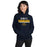 Woman wearing Nimitz High School Cougars Navy Blue Classic Unisex Hoodie 024