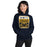 Woman wearing Nimitz High School Cougars Navy Blue Classic Unisex Hoodie 001