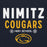 Close-up view of Nimitz High School Cougars Navy Blue Classic Unisex Hoodie 003