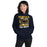 Woman wearing Nimitz High School Cougars Navy Blue Classic Unisex Hoodie 205