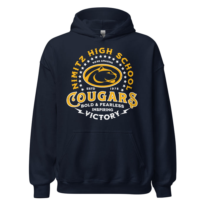 Nimitz High School Cougars Navy Blue Classic Unisex Hoodie 206