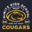 Close-up view of Nimitz High School Cougars Navy Blue Classic Unisex Hoodie 208