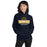 Woman wearing Nimitz High School Cougars Navy Blue Classic Unisex Hoodie 202