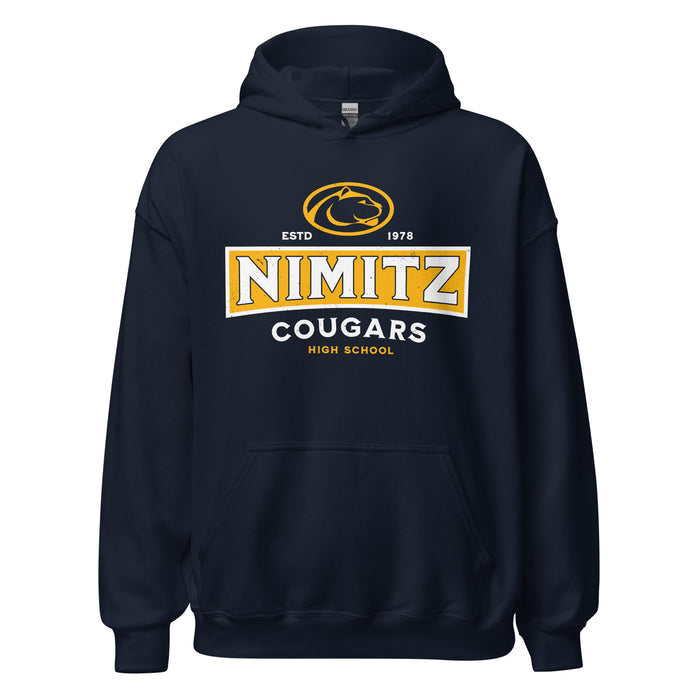 Nimitz High School Cougars Navy Blue Classic Unisex Hoodie 202