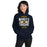 Woman wearing Nimitz High School Cougars Navy Blue Classic Unisex Hoodie 210