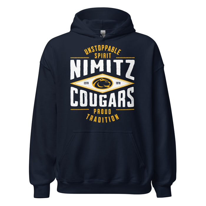 Nimitz High School Cougars Navy Blue Classic Unisex Hoodie 210