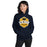 Woman wearing Nimitz High School Cougars Navy Blue Classic Unisex Hoodie 209