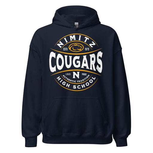 Nimitz High School Cougars Navy Blue Classic Unisex Hoodie 218