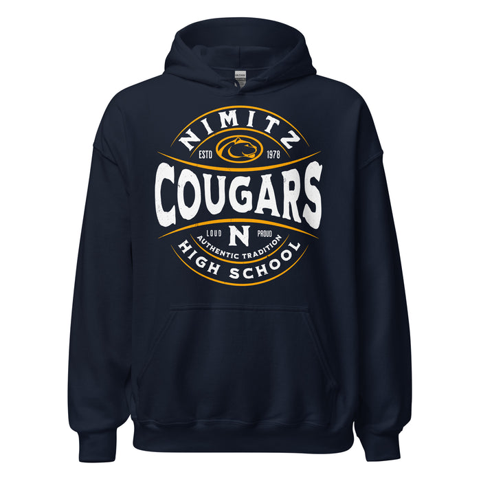 Nimitz High School Cougars Navy Blue Classic Unisex Hoodie 218