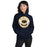 Woman wearing Nimitz High School Cougars Navy Blue Classic Unisex Hoodie 215