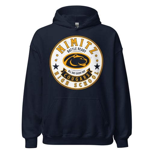 Nimitz High School Cougars Navy Blue Classic Unisex Hoodie 215