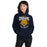 Woman wearing Nimitz High School Cougars Navy Blue Classic Unisex Hoodie 213