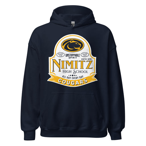 Nimitz High School Cougars Navy Blue Classic Unisex Hoodie 219