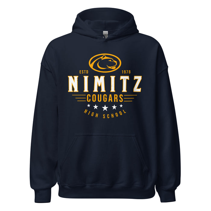 Nimitz High School Cougars Navy Blue Classic Unisex Hoodie 217