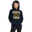 Woman wearing Nimitz High School Cougars Navy Blue Classic Unisex Hoodie 230