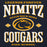 Close-up view of Nimitz High School Cougars Navy Blue Classic Unisex Hoodie 230
