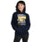 Woman wearing Nimitz High School Cougars Navy Blue Classic Unisex Hoodie 232