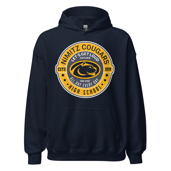Nimitz High School Cougars Navy Blue Classic Unisex Hoodie 224