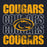 Close-up view of Nimitz High School Cougars Navy Blue Classic Unisex Hoodie 233