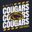 Close-up view of Nimitz High School Cougars Navy Blue Classic Unisex Hoodie 223