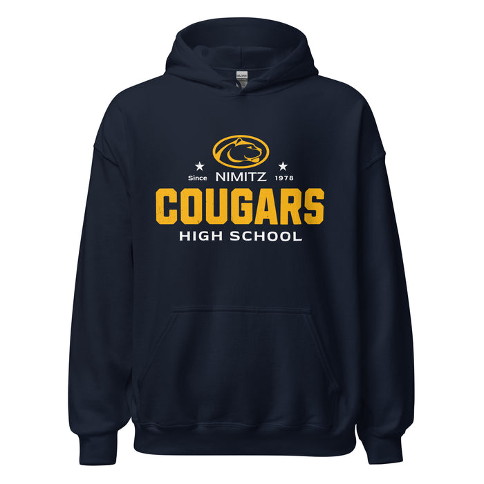 Nimitz High School Cougars Navy Blue Classic Unisex Hoodie 222