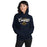 Woman wearing Nimitz High School Cougars Navy Blue Classic Unisex Hoodie 226