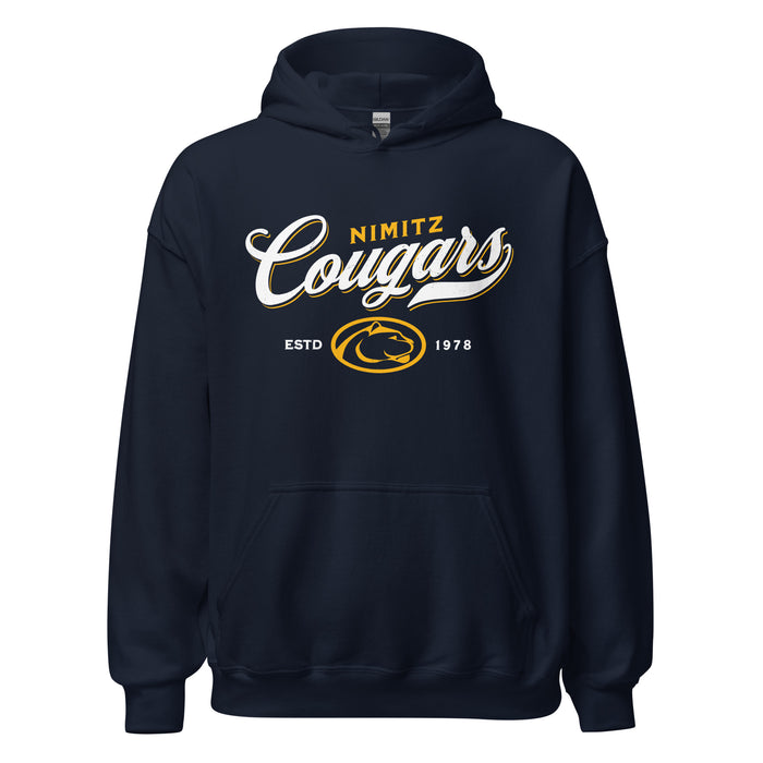 Nimitz High School Cougars Navy Blue Classic Unisex Hoodie 226