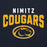 Close-up view of Nimitz High School Cougars Navy Blue Classic Unisex Hoodie 234