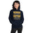 Woman wearing Nimitz High School Cougars Navy Blue Classic Unisex Hoodie 237