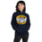 Woman wearing Nimitz High School Cougars Navy Blue Classic Unisex Hoodie 242