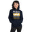 Woman wearing Nimitz High School Cougars Navy Blue Classic Unisex Hoodie 240