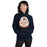 Woman wearing Seven Lakes High School Spartans Navy Blue Classic Unisex Hoodie 219