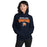 Woman wearing Seven Lakes High School Spartans Navy Blue Classic Unisex Hoodie 234