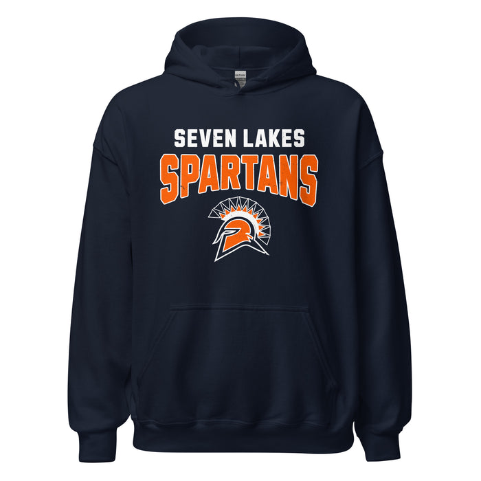 Seven Lakes High School Spartans Navy Blue Classic Unisex Hoodie 234