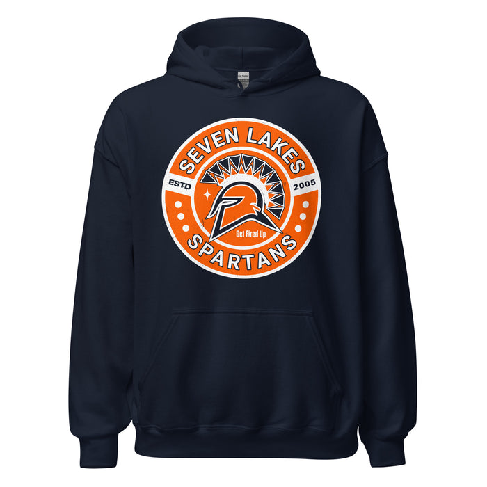 Seven Lakes High School Spartans Navy Blue Classic Unisex Hoodie 239