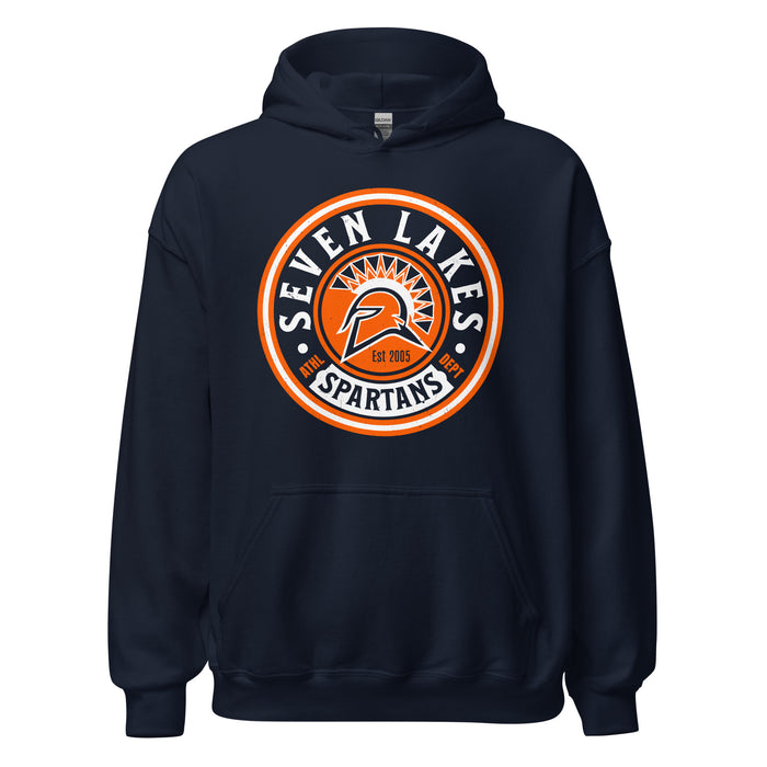 Seven Lakes High School Spartans Navy Blue Classic Unisex Hoodie 220