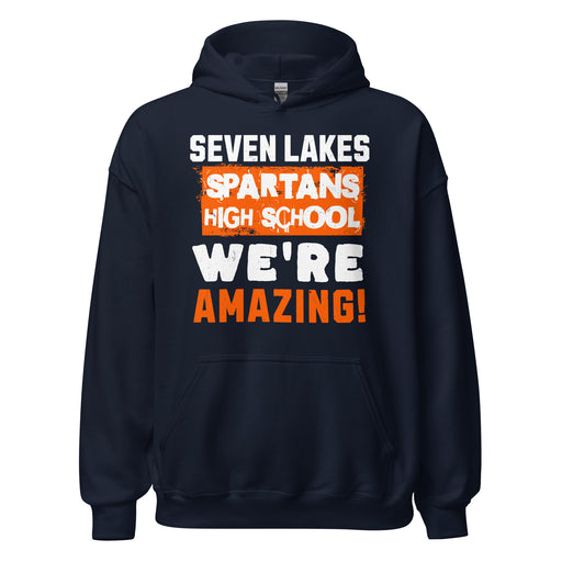 Seven Lakes High School Spartans Navy Blue Classic Unisex Hoodie 231