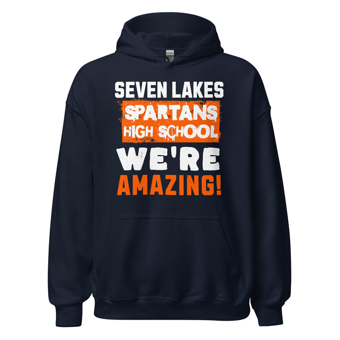 Seven Lakes High School Spartans Navy Blue Classic Unisex Hoodie 231