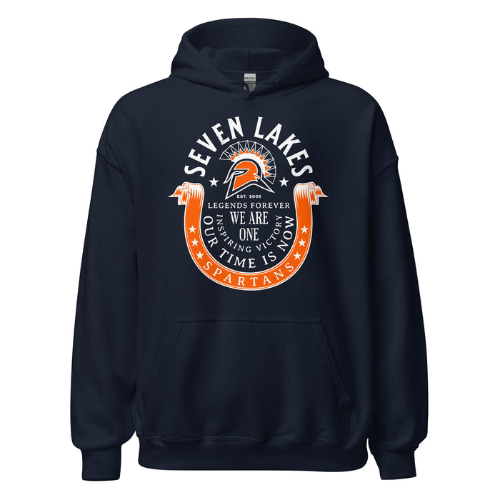 Seven Lakes High School Spartans Navy Blue Classic Unisex Hoodie 229