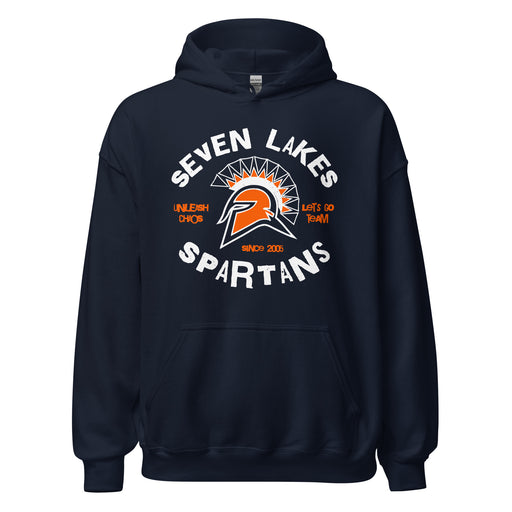 Seven Lakes High School Spartans Navy Blue Classic Unisex Hoodie 228